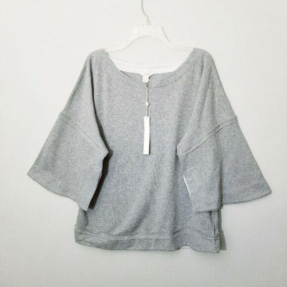 NWT Caslon (Nordstrom Brand) Batwing Oversize Popover Sweater Heather Grey Small - Picture 3 of 7